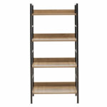 Bookcase Ramon in natural-black 60x28x125,5cm - Слика 4