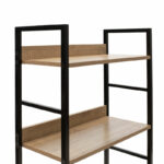 Bookcase Ramon in natural-black 60x28x125,5cm - Слика 5