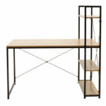 Office tableRamon reversible modern oak color with black metal frame 122x64x120cm - Слика 4