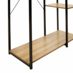 Entrance unit Ramon modern oak color with black metal frame 90,5x41x167cm - Image 5