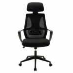 Manager office chair Dolphin with fabric mesh in black colour - Слика 4