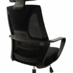 Manager office chair Dolphin with fabric mesh in black colour - Слика 6