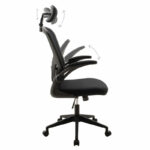 Manager office chair Ergoline with fabric mesh in black colour - Слика 3