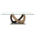 Masai sonoma melamine coffee table - glass 120x60x43cm - Image 3