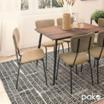 Chair Tania beige antique fabric-black leg - Слика 2