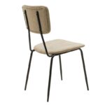 Chair Tania beige antique fabric-black leg - Слика 3