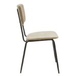 Chair Tania beige antique fabric-black leg - Слика 4