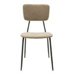 Chair Tania beige antique fabric-black leg - Слика 5