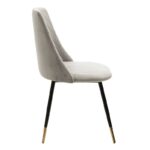 Chair Giselle velvet grey leg black-golden - Image 4