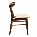 Chair Orlean beige fabric-walnut rubberwood leg - Слика 3
