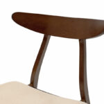 Chair Orlean beige fabric-walnut rubberwood leg - Слика 6