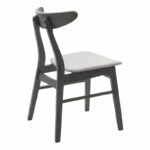 Chair Orlean grey fabric-anthracite rubberwood leg - Слика 2