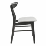 Chair Orlean grey fabric-anthracite rubberwood leg - Слика 3