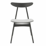 Chair Orlean grey fabric-anthracite rubberwood leg - Слика 4