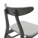 Chair Orlean grey fabric-anthracite rubberwood leg - Слика 5