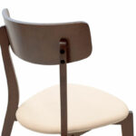 Chair Toto beige fabric-walnut rubberwood leg - Слика 5