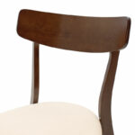 Chair Toto beige fabric-walnut rubberwood leg - Слика 6