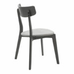 Chair Toto grey fabric-rubberwood anthracite leg - Слика 2