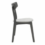 Chair Toto grey fabric-rubberwood anthracite leg - Слика 3