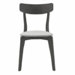 Chair Toto grey fabric-rubberwood anthracite leg - Слика 4