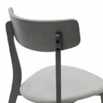 Chair Toto grey fabric-rubberwood anthracite leg - Слика 5