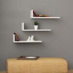 Wall shelves L-Model white 50x20x14 - Image 2