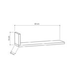 Wall shelves L-Model white 50x20x14 - Image 3