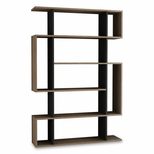 Bookcase MITO in anthracite-natural colour 108,5x25,5x161cm