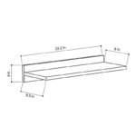 Wall shelf Duz natural 60x22x10cm - Слика 3