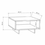 Coffee Table Hola in antracite color 60x60x32 - Image 3