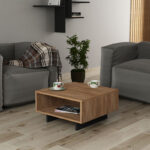 Coffee Table Hola in oak - antracite color 60x60x32cm - Слика 2