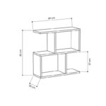 Side table Homemania in oak color 60x20x60cm - Image 3