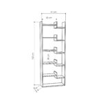 Bookcase Oppa bookcase dark oak - antracite 61x22x162cm - Image 3