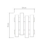 Wall hanger Wave natural Color 64x4x79cm - Image 3