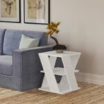 Side table Cyclo white 55x55x55cm - Image 2