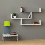 Wall shelf unit Tibet white 120x22x67cm - Слика 2