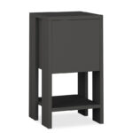 Nightstand Ema 1 cupboard anthracite color 30x30x55cm