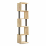 Bookcase - Column Piri oak-anthracite 35x30x161cm