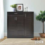 Shoe cabinet Sante 30 pairs wenge 120x37x123cm - Слика 2