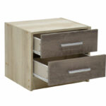 Nightstand Olympus with 2 drawers in castillo-toro colour 47,5x40,5x40,5 - Слика 3