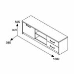 TV stand Olympus in castillo-toro colour 160x39,5x50,5 - Слика 3