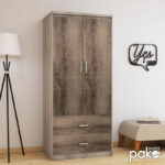 Wardrobe Olympus with 2 doors and drawers in castillo-toro colour 81x57x183 - Слика 3