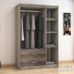 Wardrobe Olympus with 3 doors and drawers+mirror in castillo-toro colour 120x57x183 - Слика 2
