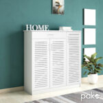 Shoe cabinet Sante 30 pairs white 120x37x123cm - Image 2