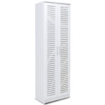 Шкафче за чевли Sante 21 пара темно бела 60x37x183 см