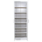 Shoe cabinet Sante 21 pairs dark white 60x37x183cm - Image 4