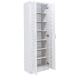 Shoe cabinet Sante 21 pairs dark white 60x37x183cm - Image 6