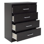 Chest of 4 drawers Olympus  in wenge colour 80x40x95 - Слика 3