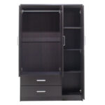 Wardrobe Olympus with 3 doors and drawers+mirror in wenge colour 120x57x183 - Слика 4