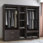 Wardrobe Olympus with 5 doors and drawers+mirror in wenge colour 198x57x183 - Слика 2